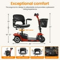 thumbnail image 5 of THLAND 3 Wheel Mobility Scooter - Portable Folding Electric Mobility Scooter Ideal for Seniors, Adults, Handicapped, and Elderly Travelers. Comes with Battery, Charger, and Basket Included，red, 5 of 10