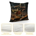 thumbnail image 4 of Orinice Wine Glasses Cigar Still Life Graphic Decorative Cushion Throw Pillow Cover 1PC for Home Couch Living Room Bed Sofa Pillow Case All Seasons Suitable Printed on Both Sides 22x22in, 4 of 5