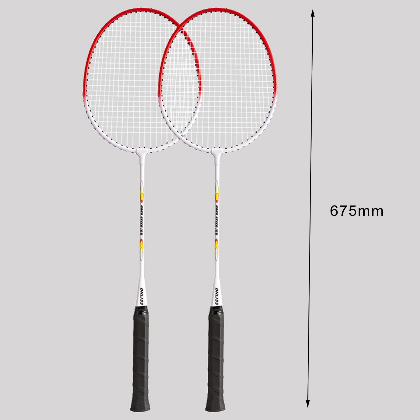 DimyFew 2x Badminton Racket Set Durable Badminton Equipment Badminton Racquet for Adults Without Bag