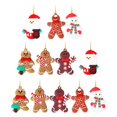 thumbnail image 1 of Decoración navideña colgante, decoración del de Navidad, diseño de escena, regalo de Navidad para decoraciones de guirnaldas, suministros para 12 piezas de hombre de jengibre, 1 of 10