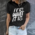 thumbnail image 1 of EGNMCR T-Shirts pour Femmes Printemps et Été Décontracté Quotidien Col Rond Manches Courtes Imprimé Graphique T-Shirt Manches Courtes Col Rond Haut/chemise, 1 of 7
