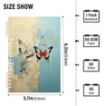 thumbnail image 3 of Butterflies Wall Ring Binder Notebook Journey Note Diary College Ruled Spiral Notebook Study Loose Leaf Paper A5 60 Pages, 3 of 8