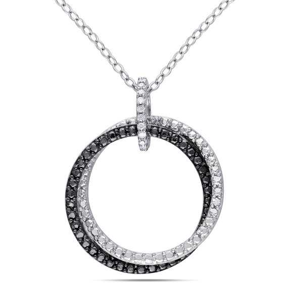 Everly Women's .05CT TW Diamond Sterling Silver Pendant