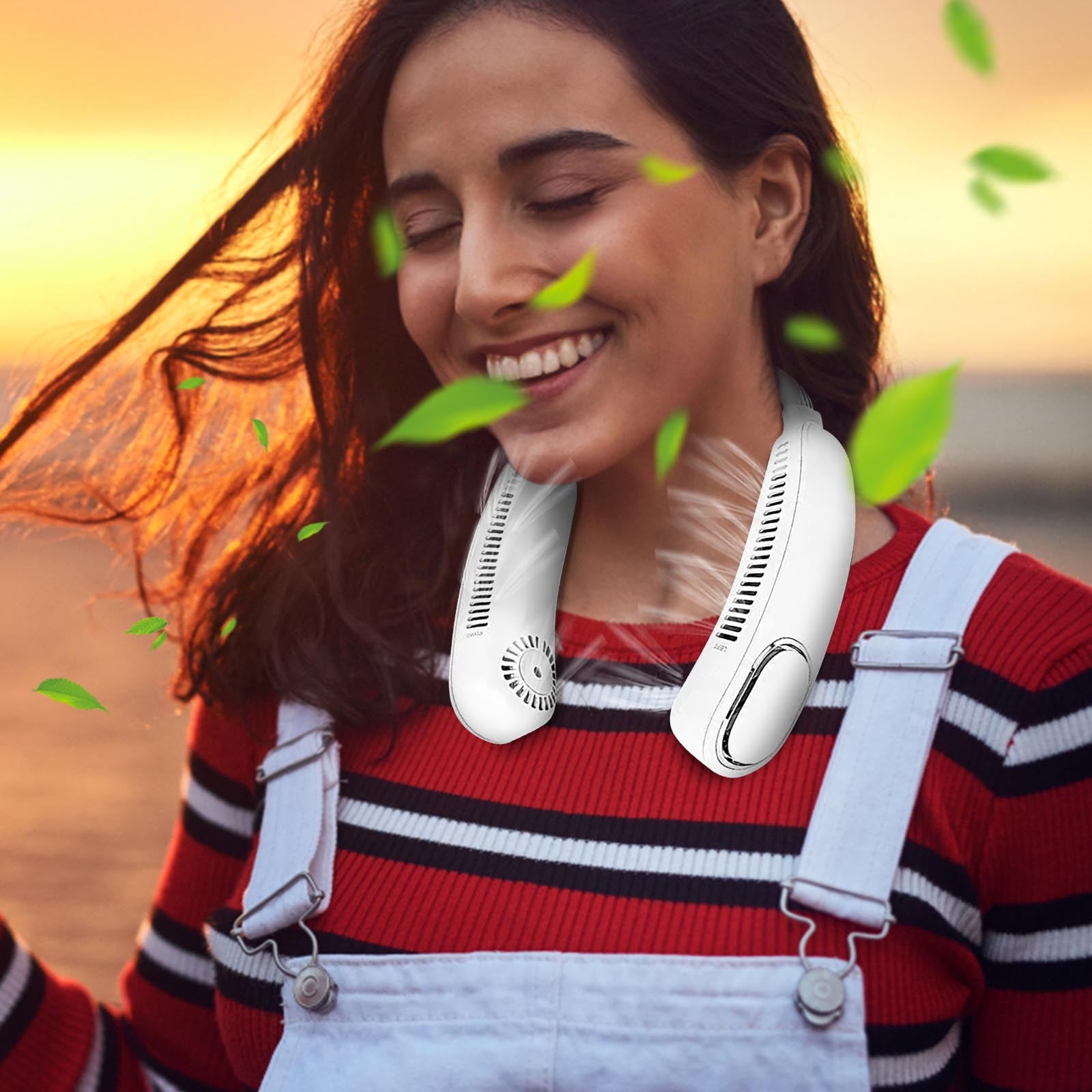 Clearance!SDJMa Portable Neck Fan, Hands Free Bladeless Fan, 4000 mAh