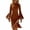 Brown, variant on Women's Fall Stand Collar Flare Sleeve Contrast Asymmetrical Slit Bodycon Dress, Formal Evening Dress for Holiday Party Special Event