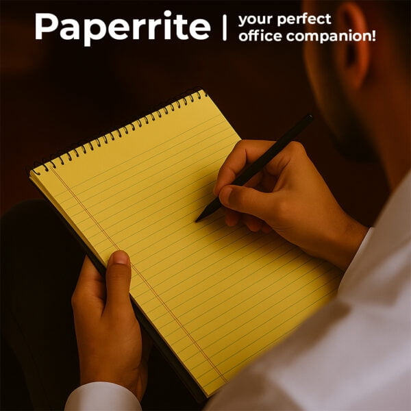 Paper Rite Canary Writing Pads Top Spiral Bound | 70 Sheets, 11.75 x 8.5 Inches | Pack of 12