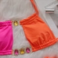 thumbnail image 4 of Sngxgn Women's Bikini Swimsuit Front Cross up Two Piece Bathing Suit(Yellow,M), 4 of 6