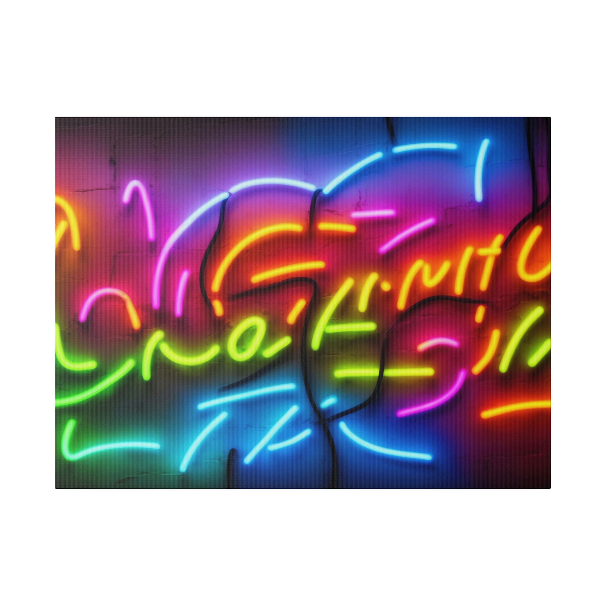 Neon Subway Graffiti Five Canvas Wall Art Pop Art by Stephen Chambers
