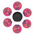 thumbnail image 4 of Invader Zim Round Coaster Set Of 6 Tabletop Protection Mats Leather Drink Cup Coasters Kitchen Coffee Decor, 4 of 8