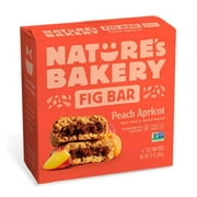 Nature's Bakery Whole Wheat Fig Bars, Peach Apricot, Real Fruit, Vegan, Non-GMO, Snack bar, 1 Box With 6 Twin Packs (6 Twin Packs),10073