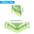 thumbnail image 2 of Uxcell Women's Belly Dance Hip Scarf with Sequins Triangle Wrap Skirts Waist Chain for Party Costume Performance Green, 2 of 7