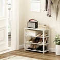thumbnail image 2 of Furinno TURN-S-TUBE 4-Tier Shoe Rack 11.6x23.6x22.3 White, 2 of 5