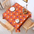 thumbnail image 2 of Halloween Square Tablecloth 42x42in(107x107cm) – Waterproof Polyester Printed Table Cover, Wrinkle Resistant & Washable for Kitchen Dining Picnic Party Decor, Pattern-V5-63, White, 2 of 6
