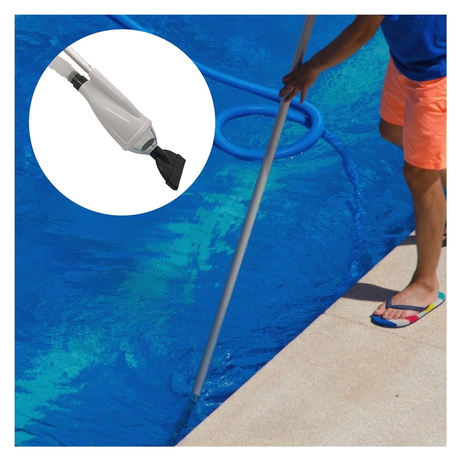 Swimming Pool Maintenance Cleaner Tool Kit Hand Held Water Vacuum Skimmer Kit For Home Pools ,Great Suction Power