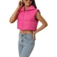 thumbnail image 4 of Chaleco acolchado ligero de mujer INSPIRE CHIC con cuello alto y cremallera, chaleco corto, color rosa intenso, 4 of 6