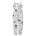 thumbnail image 1 of Wdgfv Combinaison à Colorier Gribouillée pour Filles pour Tout-Petits Enfants Tenue de Jeu Décontractée Printemps Été Automne Pyjama Confortable Tenue Quotidienne Blanc 3-4 Ans, 1 of 4