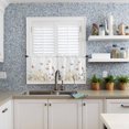 thumbnail image 6 of Half Window Curtains 24 Inches Long, Spring Floral Window Treatment Curtain Drapes, Butterfly Summer Botanical Watercolor Short Curtains Tiers for Kitchen Over Sink, 27.5"x24", 2 Panels, 6 of 7