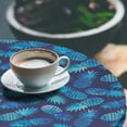 thumbnail image 2 of Ambesonne Modern Fitted Round Tablecloth, Exotic Pineapple, 40"- 44" Diameter, Night Blue Turquoise, 2 of 5