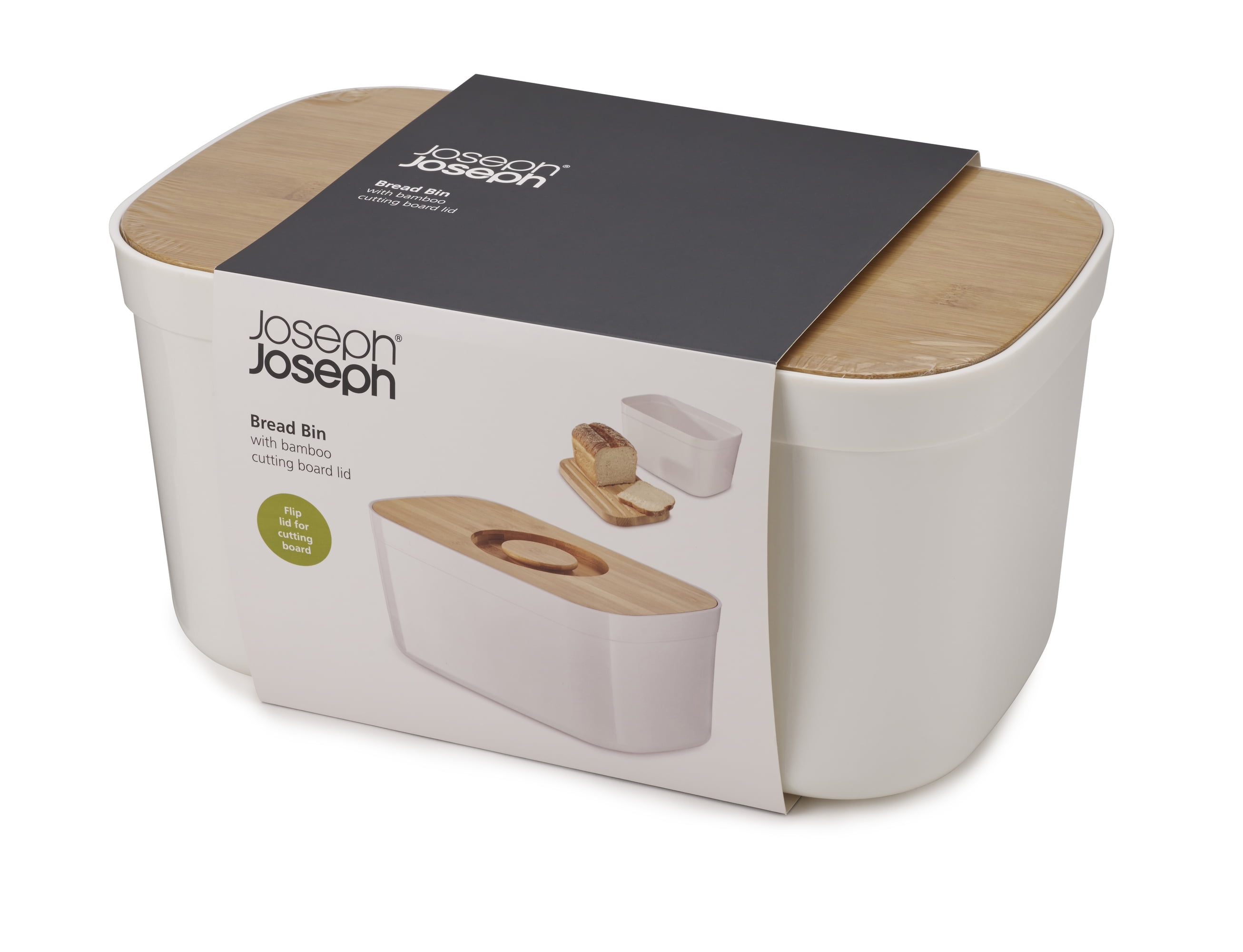 Joseph Joseph Bread Bin with Bamboo Cutting Board Lid