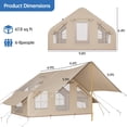 thumbnail image 2 of Inflatable Camping Tent with Pump & 1/2 Awnings, 4-8 Person Air Tents for Camping Adult, Large Waterproof Oxford Family Glamping Tent, Quick Setup Big Tent for Outdoor Camping, 2 of 7
