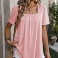 thumbnail image 4 of mfyjkho Tops Para Mujer, Camisa Informal Holgada De Manga Corta Con Cuello Redondo Para Mujer Tops Y Blusas Para Mujer S, 4 of 6