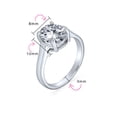 thumbnail image 3 of Bling Jewelry Womens Simple 3CT CZ Oval Solitaire Cubic Zirconia Engagement Ring Sterling Silver, 3 of 6