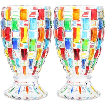 

HOMEMAXS 2pcs Glass Juice Glass Beverage Glass Water Cup Clear Glass Breakfast Cup Dessert Cup