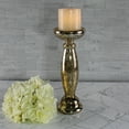 thumbnail image 2 of Eastland Unique Mercury Glass Pillar Candle Holder 11.25", 2 of 3