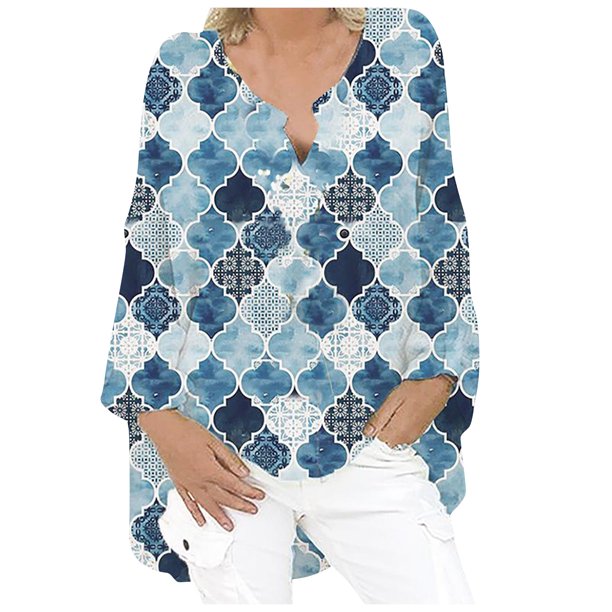 Gibobby Playera Termica Para Mujer Camisas de mujer Camisa superior suelta con estilo diario(Azul marino, XXL)