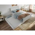 thumbnail image 4 of Portland Full Platform Bed with Matching Foot Board with Full Size Urban Trundle Bed in White, 4 of 14