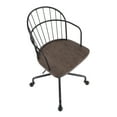 thumbnail image 6 of LumiSource Riley High-Back Office Chair, Dark Walnut/Black, 6 of 7
