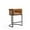 Camel and Black, variant on Manhattan Comfort Cosmopolitan 25.5" Faux Leather Counter Stool in Pebble