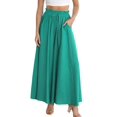 thumbnail image 1 of Pantalones Casuales para Mujer, con Cintura Elástica y Pierna , con Bolsillos. Verde M, 1 of 9