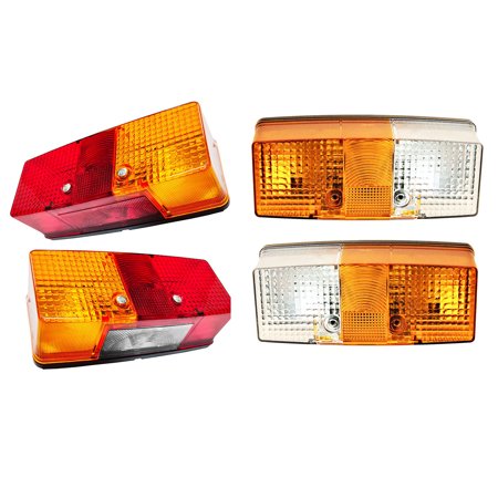 APSMOTIV Front and Rear Turn Signal Assembly Tail Light Front Light with 12v Bulbs for Bomag Brand New and Genuine Parts | DAF | Kubota | Massey Ferguson | Jeep Wrangler