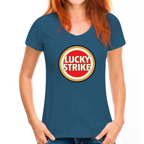 Camiseta de cigarrillo Lucky Strike para hombres, camisa Vintage nostálgica de algodón para fumar, Camiseta estampada de bronceado, camisetas de moda con cuello redondo Fivean unisex