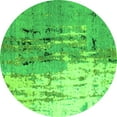 thumbnail image 1 of Ahgly Company Indoor Round Abstract Green Modern Area Rugs, 5' Round, 1 of 4