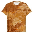 thumbnail image 5 of DODADAWANJ Tie Dye T Shirts for Men Fashion Graphic Tees Big and Tall Short Sleeve Tshirt Casual Summer Round Neck Tshirts Coffee M, 5 of 6