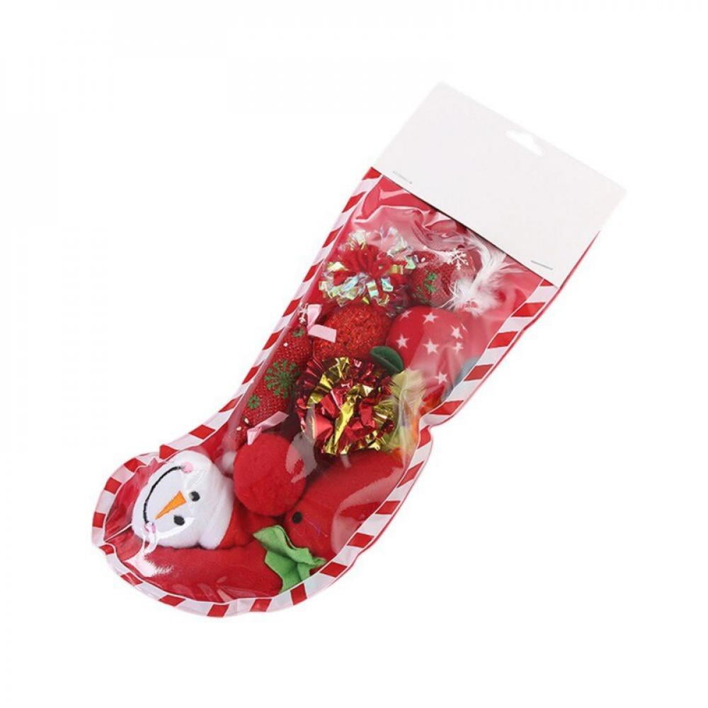 New Pet Dog Santa Claus Christmas Xmas Holiday Gift Stocking Squeak Chew Toy 