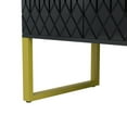 thumbnail image 2 of Modern TV Stand for TVs up to 75 Inches, Storage Cabinet with Drawers and Cabinets, Wood TV Console Table with Metal Legs and Handles for Living room, Black, 2 of 5