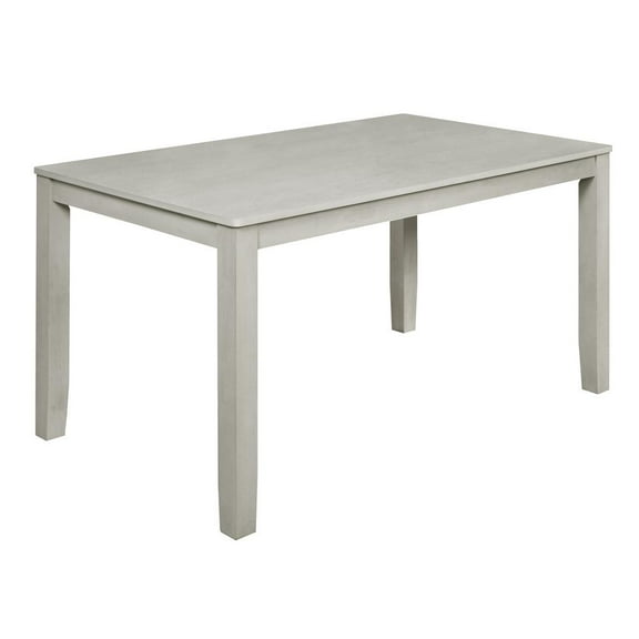 New Classic Pascal 59" 5-Piece Wood & Fabric Dining Set w/ 4 Chairs in Driftwood