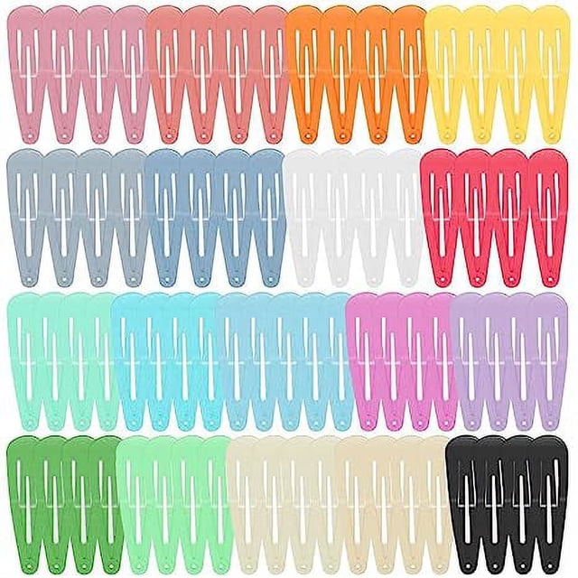 Zhuge Pinzas para el pelo para niñas, 80 piezas, pinzas para el pelo a presión para pinzas para el pelo de metal de colores, 18 colores sólidos (80 piezas)