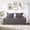 Gray, variant on 5-Piece Solid Quilted Daybed Cover Set, Twin Size All-Season Microfiber Bedding with Pillow Shams