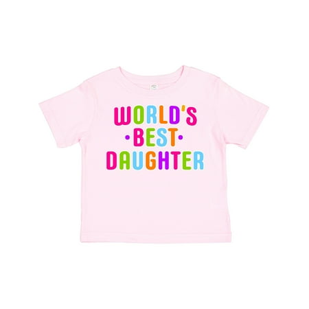 

Inktastic Worlds Best Daughter Gift Toddler Toddler Girl T-Shirt