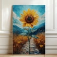 thumbnail image 4 of Sunflower Flower Canvas Wall Art 8x12 inches - Vintage Watercolor Sunflower Flower Botanical Canvas Decor for Cottagecore Bedroom, 4 of 5