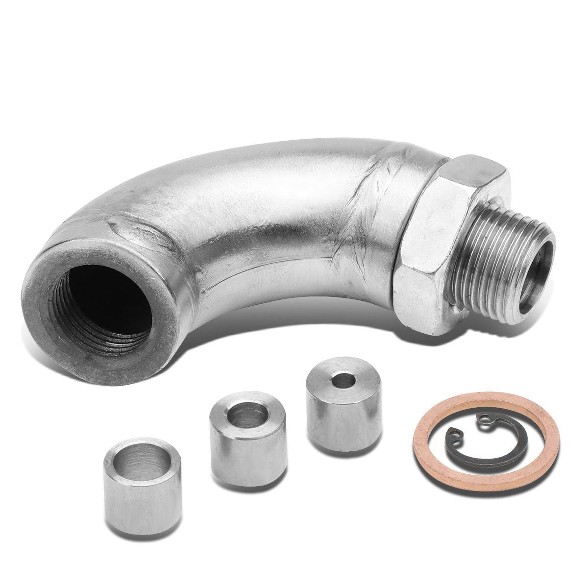 Universal M18x1.5 90 Degree O2 Sensor Defouler w/ 3 x Adjustable Flow