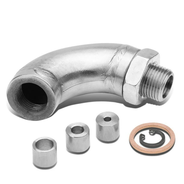 Universal M18x1.5 90 Degree O2 Sensor Defouler w/ 3 x Adjustable Flow