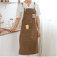 thumbnail image 4 of Delantales de chef para hombres y mujeres con bolsillos grandes, delantal de trabajo de lona de algodón, 4 of 5