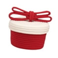 thumbnail image 4 of Cesta de cuerda de algodón con tapa, cesta tejida, organizador multiusos debajo del estante 22cmx22cmx12cm, 4 of 9