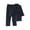 Navy, variant on MOJOGO Men's Pajamas Set Solid Color Long Sleeve Kimono Robe with Pants Spa Sauna Bathrobe Sleepwear Set Loungwear Suit Wine L