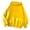Yellow, variant on Bellella Ladies Hooded Tops Long Sleeve Sweatshirt Solid Color Hoodies Casual Fleece Pullover Women Blue L